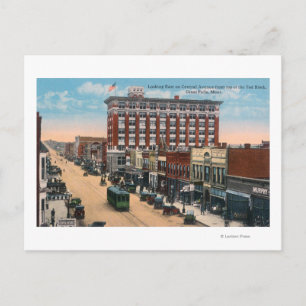 Eastern View Central AvenueGreat Falls, MT Postkarte