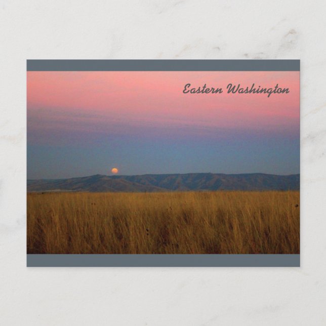 Eastern Washington Moonrise Postkarte (Vorderseite)