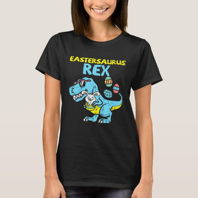 Eastersaurus Rex Trex Easter Bunny Dino Boys Kids  T-Shirt (Vorderseite)