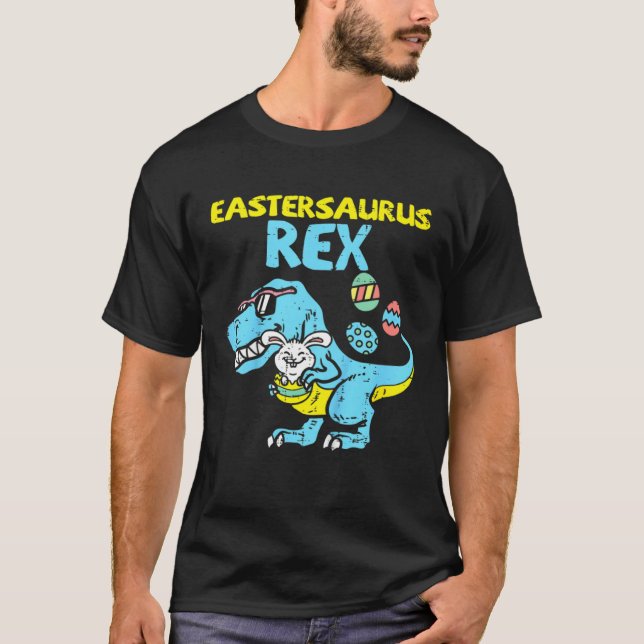 Eastersaurus Rex Trex Easter Bunny Dino Boys Kids  T-Shirt (Vorderseite)