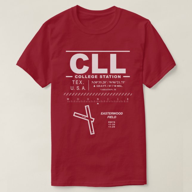 Easterwood Field Airport CLL T-Shirt (Design vorne)