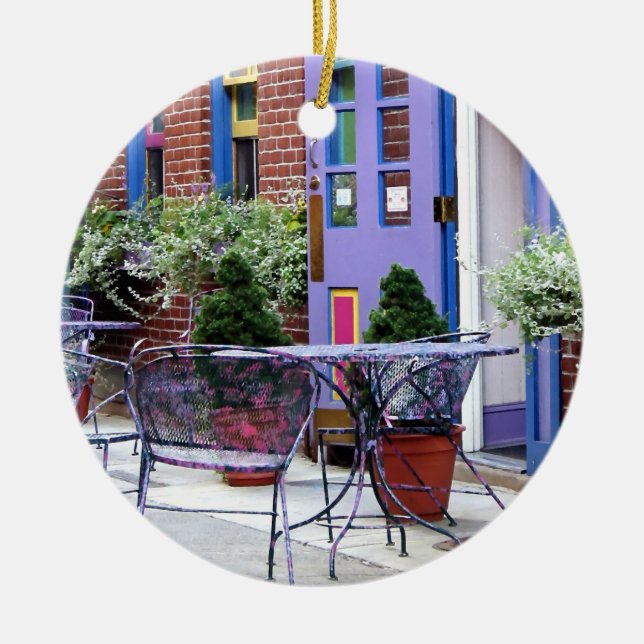 Easton PA - Außensitze Keramik Ornament (Vorne)