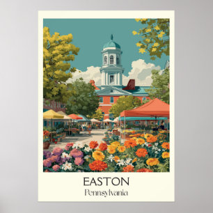 Easton Pennsylvania Vintager Stadtrundgang Poster