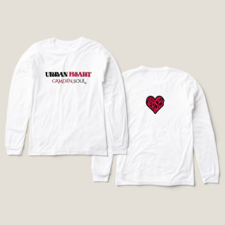EASTSIDE VIBES URBAN HEART, Weiß rosa Langarmshirt Tri-Blend Shirt