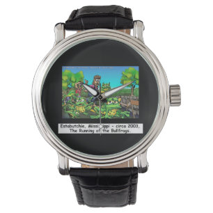 Eastutchie Frau Running of Bullfrogs Funny Watch Armbanduhr