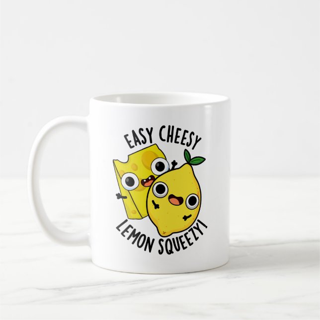 Easy Cheesy Lemon Squeezy Funny Food Puff Kaffeetasse (Links)