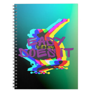 Easy Does It Easy Skateboard Grafik Notizblock