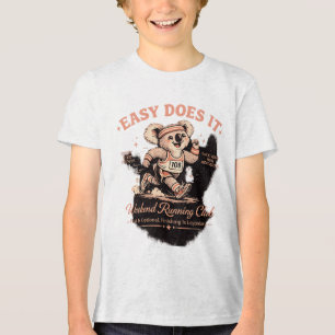 Easy Does It Wochenend-Laufclub Retro-Koala-T-Shir Tri-Blend Shirt