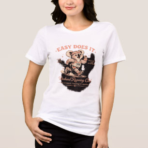 Easy Does It Wochenend-Laufclub Retro-Koala-T-Shir Tri-Blend Shirt