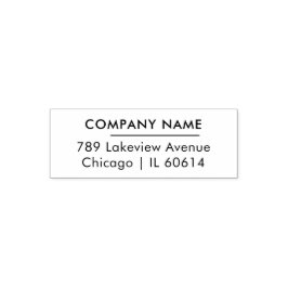 Easy Editable Business Company Return Address Permastempel