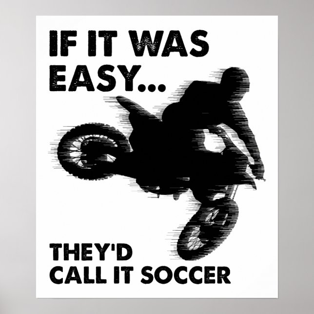 Easy is Soccer Funny Poster (Vorne)