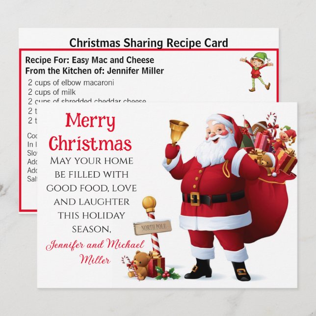 Easy Mac und Käse Rezept Weihnachten teilen (Vorne/Hinten)