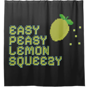 Easy Peasy Lemon Squeezy Duschvorhang - Schwarz