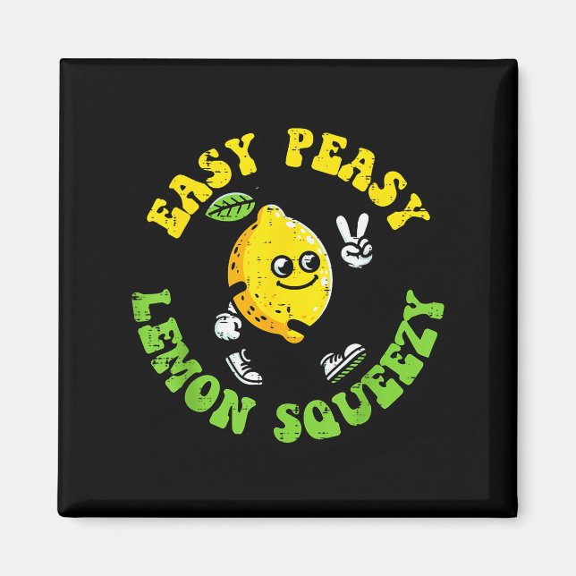 Easy Peasy Lemon Squeezy Frieden Lustiger Spruch M Magnet (Vorne)