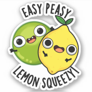 Easy Peasy Lemon Squeezy Funny Fruit Pub Aufkleber