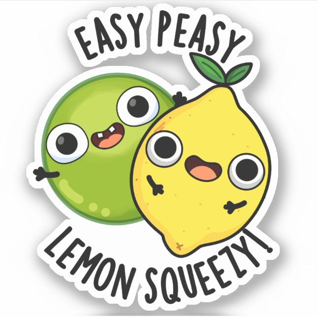 Easy Peasy Lemon Squeezy Funny Fruit Pub Aufkleber (Vorderseite)