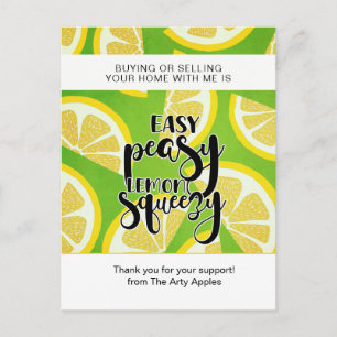 Easy Peasy Lemon Squeezy Immobilienmarketing Pos Postkarte