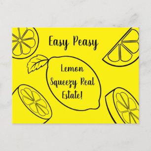 Easy Peasy Lemon Squeezy Real Anwesen Postkarte