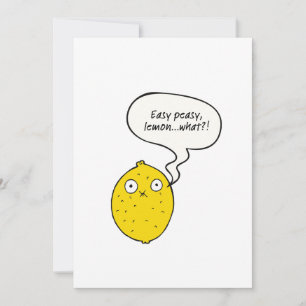 Easy Peasy Lemon Was?! Grußkarte Karte