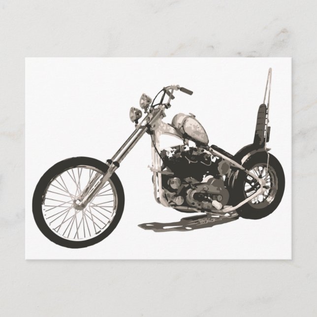 Easy Rider Motorrad - Hollywood Chopper Card Postkarte (Vorderseite)