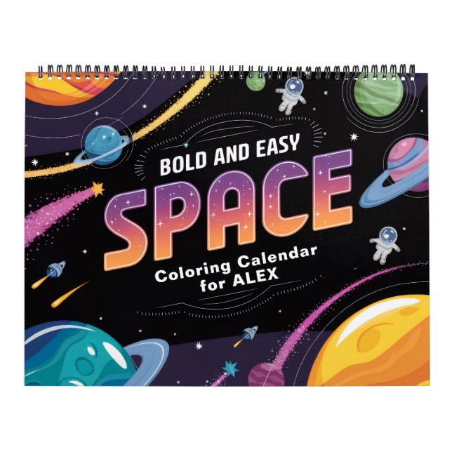 Easy Space Coloring Calendar Kalender (Titelbild)