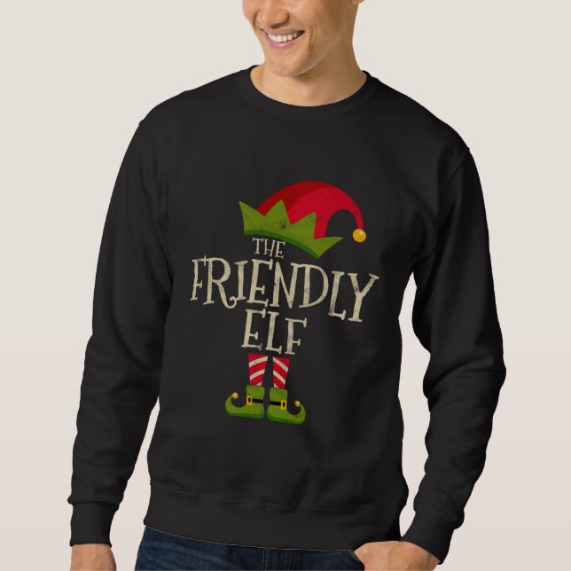 Easy The Friendly Elf Costume Family Group Gift Ch Sweatshirt (Vorderseite)