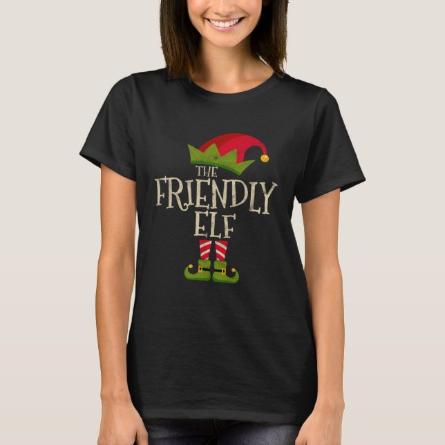 Easy The Friendly Elf Costume Family Group Gift Ch T-Shirt (Vorderseite)