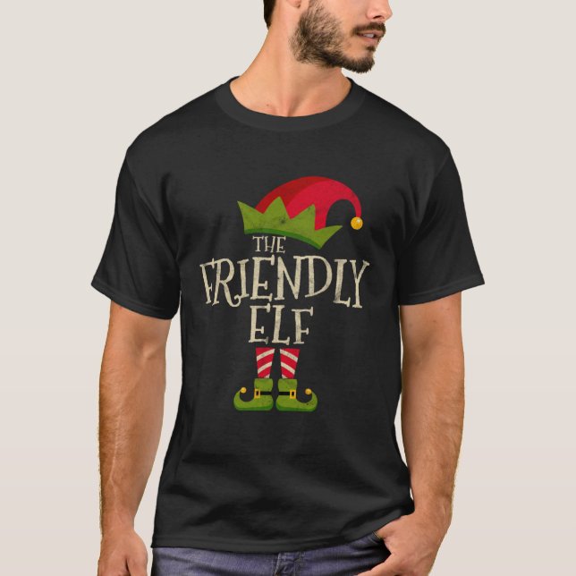 Easy The Friendly Elf Costume Family Group Gift Ch T-Shirt (Vorderseite)