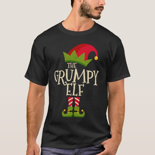 Easy The Grumpy Elf Xmas Costume Family Group  Chr T-Shirt (Vorderseite)