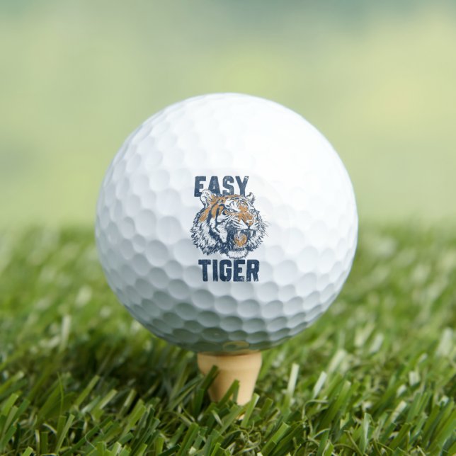 Easy Tiger Funny Saying Wild Animal Illustration Golfball (Insitu T-Shirt)