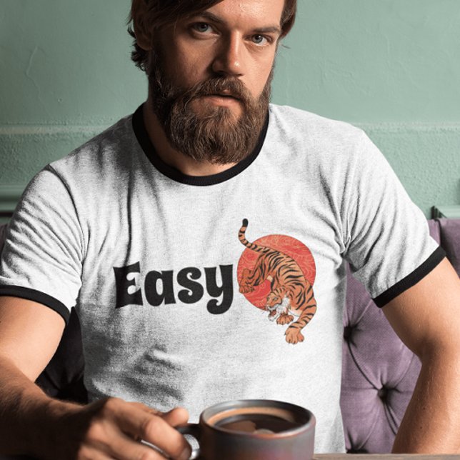 "Easy Tiger" Funny Typografy Shirt - Bold Design (Von Creator hochgeladen)