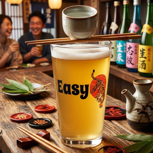 Easy Tiger Pint Glas – Fette Typografie (Von Creator hochgeladen)