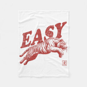 Easy Tiger Retro abgenutzt Vintage Fleecedecke