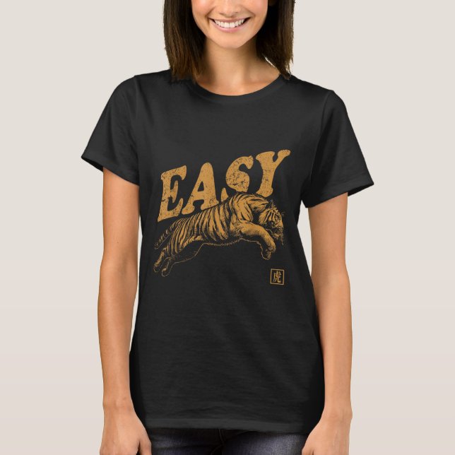 Easy Tiger Retro Distressed Vintage  T-Shirt (Vorderseite)