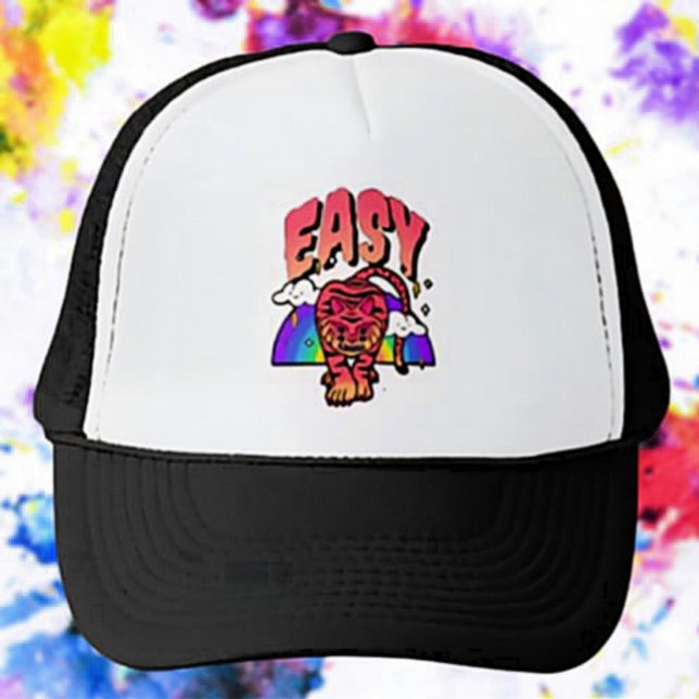 EASY Tiger Retro Rainbow Trucker Hat Truckerkappe (Von Creator hochgeladen)