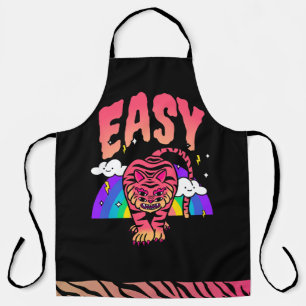 EASY Tiger Retro Regenbogen-Schürze mit Tigerstrei Schürze