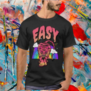 EASY Tiger Retro Regenbogen Shirt – Wild & Lustig