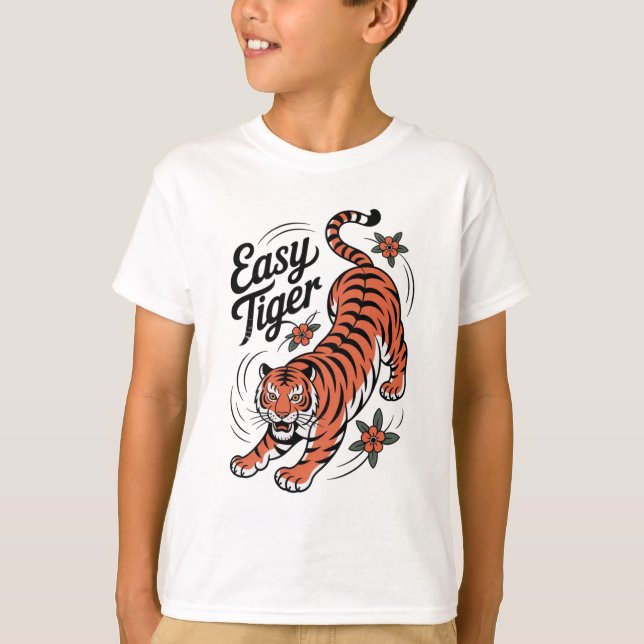 Easy Tiger Tattoo Style Graphic Tee | Traditional  (Vorderseite)
