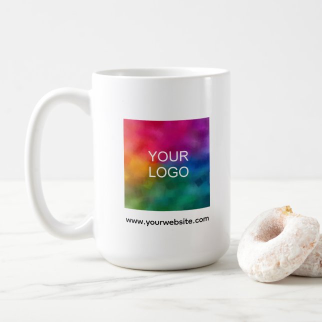 Easy to Make Upload Your Company Logo Photo Here Kaffeetasse (Mit Donut)