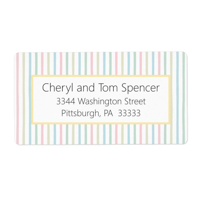 Easy To Read Multi Color Return Address Label (Vorne)