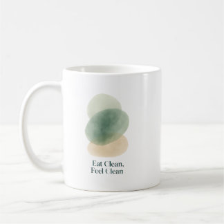 Eat Clean, Feel Clean Abstract Mug Kaffeetasse
