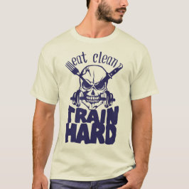 eat_clean_train_hard_zitat_musculculcultere_halter T-Shirt