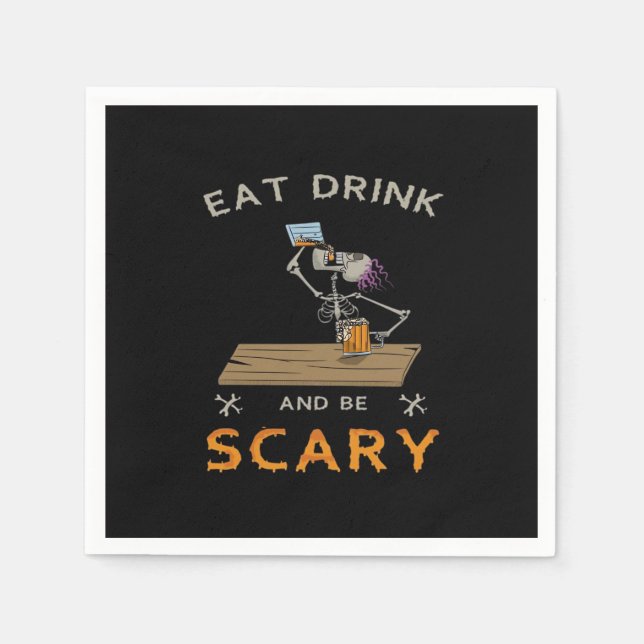 Eat Drink And Be Scary Aesthetic Graphic Serviette (Vorderseite)
