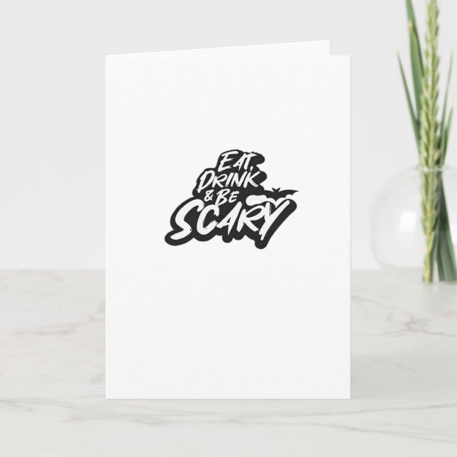 Eat Drink And Be Scary Basic Clean Karte (Vorderseite)