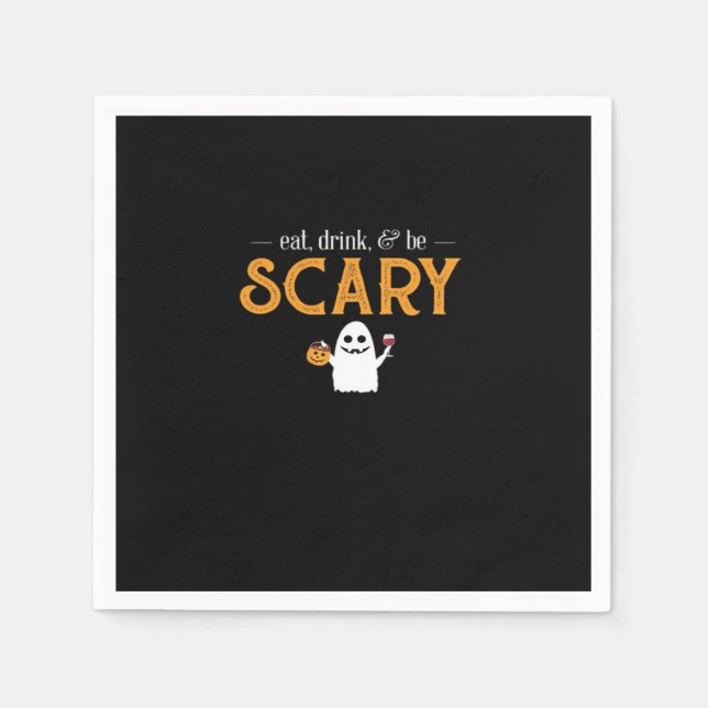Eat Drink And Be Scary Classic Aesthetic Unique Serviette (Vorderseite)