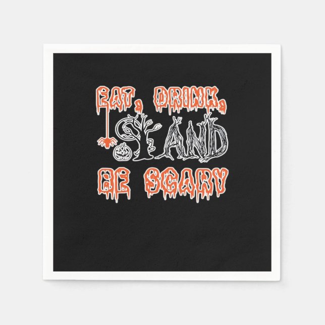 Eat Drink And Be Scary Classic Creative Casual Serviette (Vorderseite)