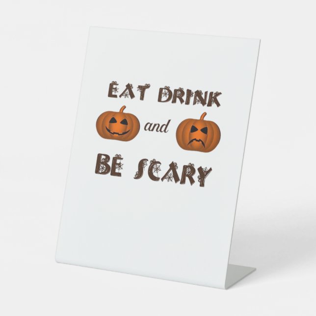 Eat Drink And Be Scary Classic Graphic Sockelschild (Vorderseite)