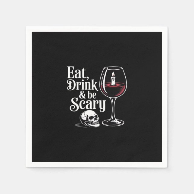 Eat Drink And Be Scary Funny Quote Modern Look Serviette (Vorderseite)