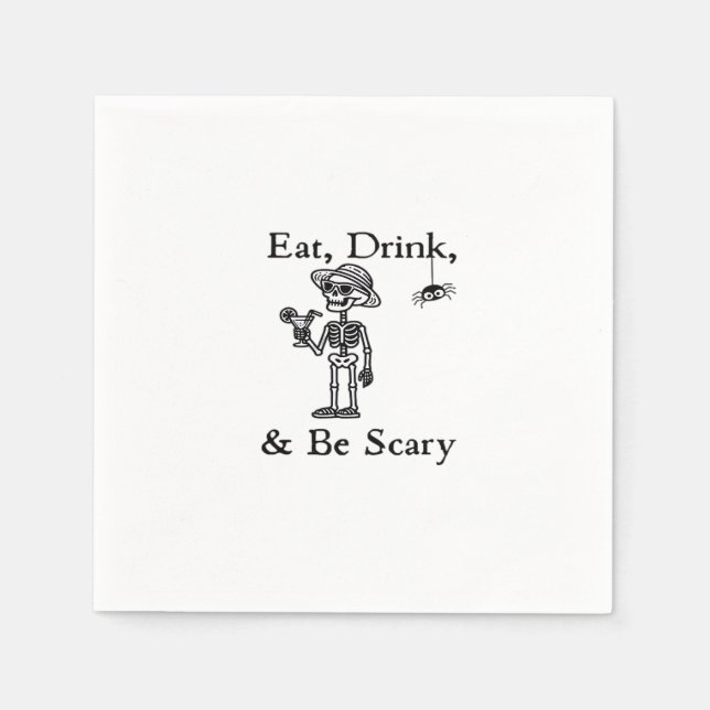 Eat Drink And Be Scary Halloween Aesthetic Style Serviette (Vorderseite)