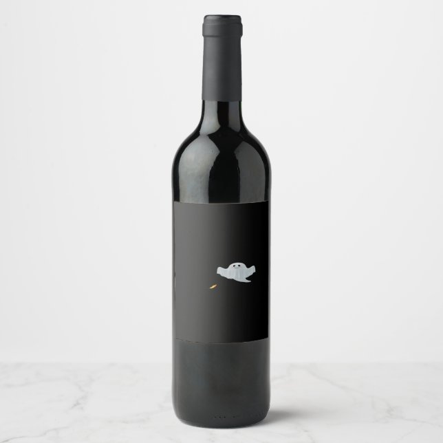 Eat Drink And Be Scary Halloween Trendy Casual Weinetikett (Vorderseite)